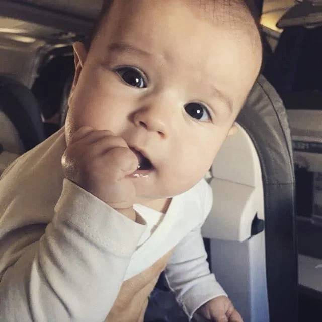 Little one rocked the airplane like a champ!!!
