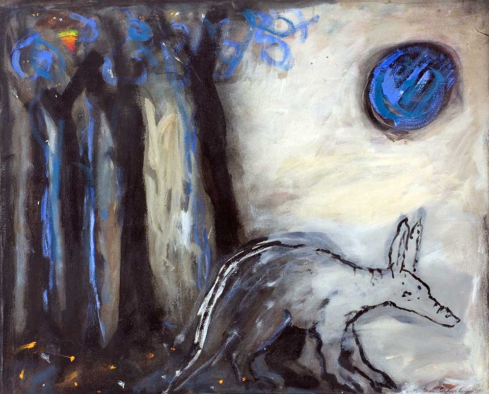 Under the Moon . Oil on canvas. 160 x 140 cm. (2010)
