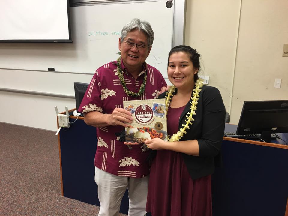 Executive Vice President of KTA Super Stores,&nbsp;Derek Kurisu with Brother Oshiro.
