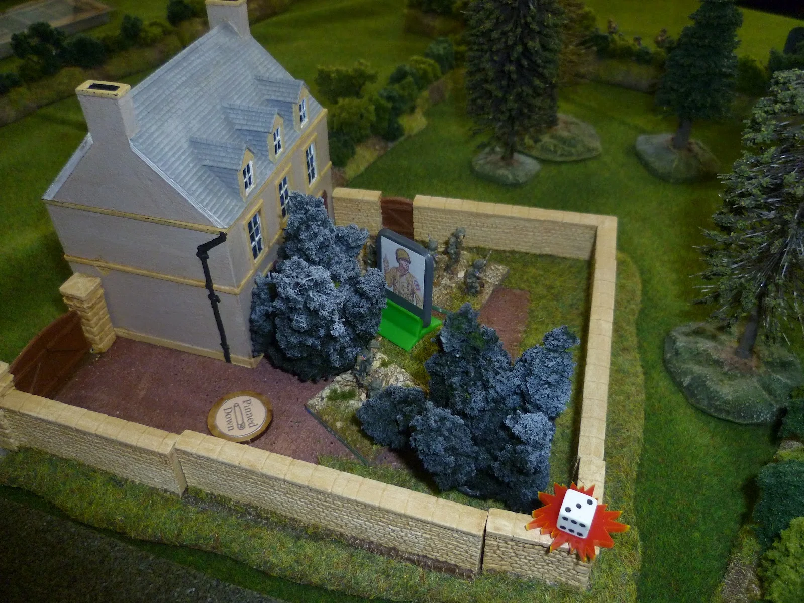 Sgt Mitchum's heroic defence of the farm under 81mm mortar attack with three shocks and a pin to contend with