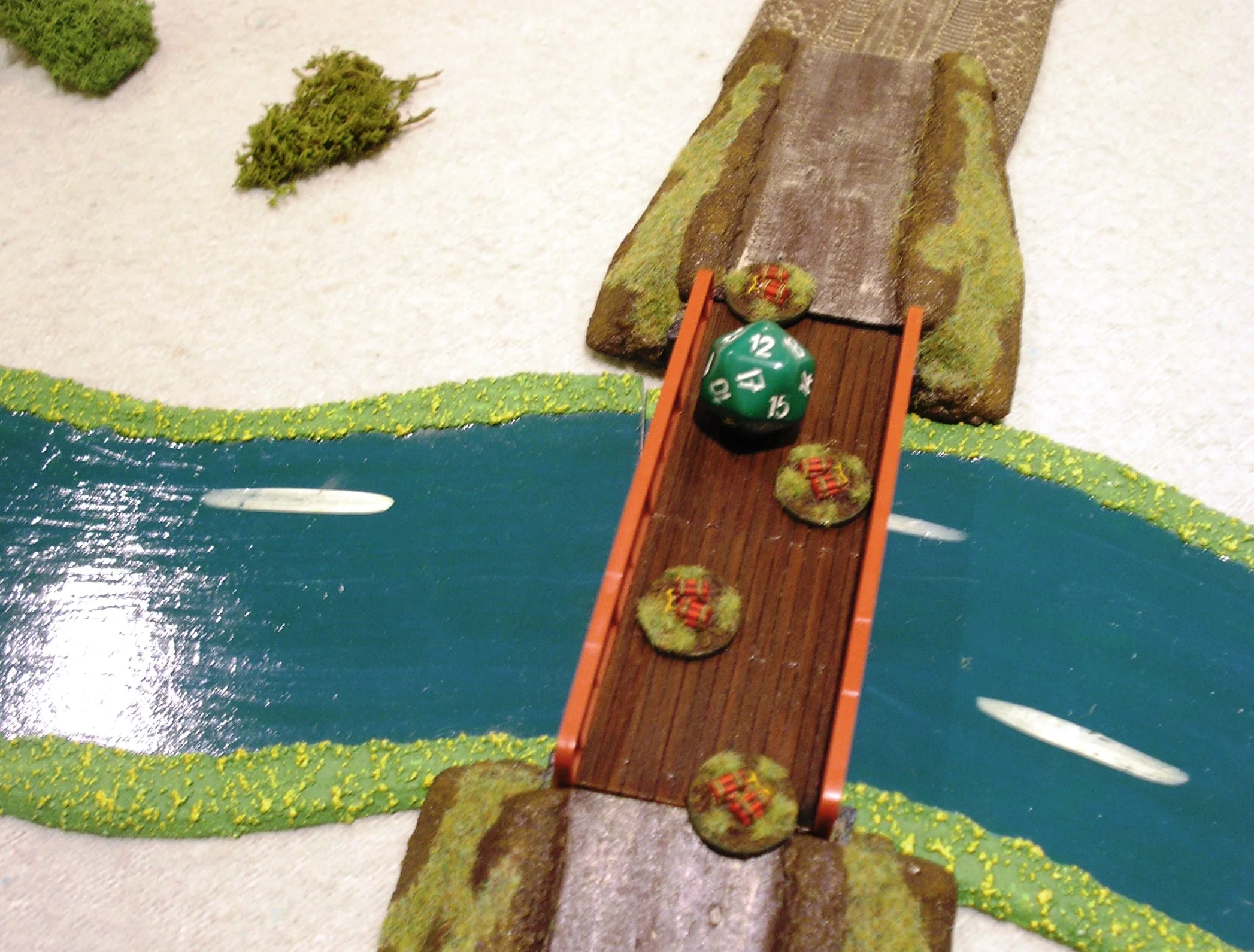 The German engineers have completed half of what they need to in order to blow the bridge