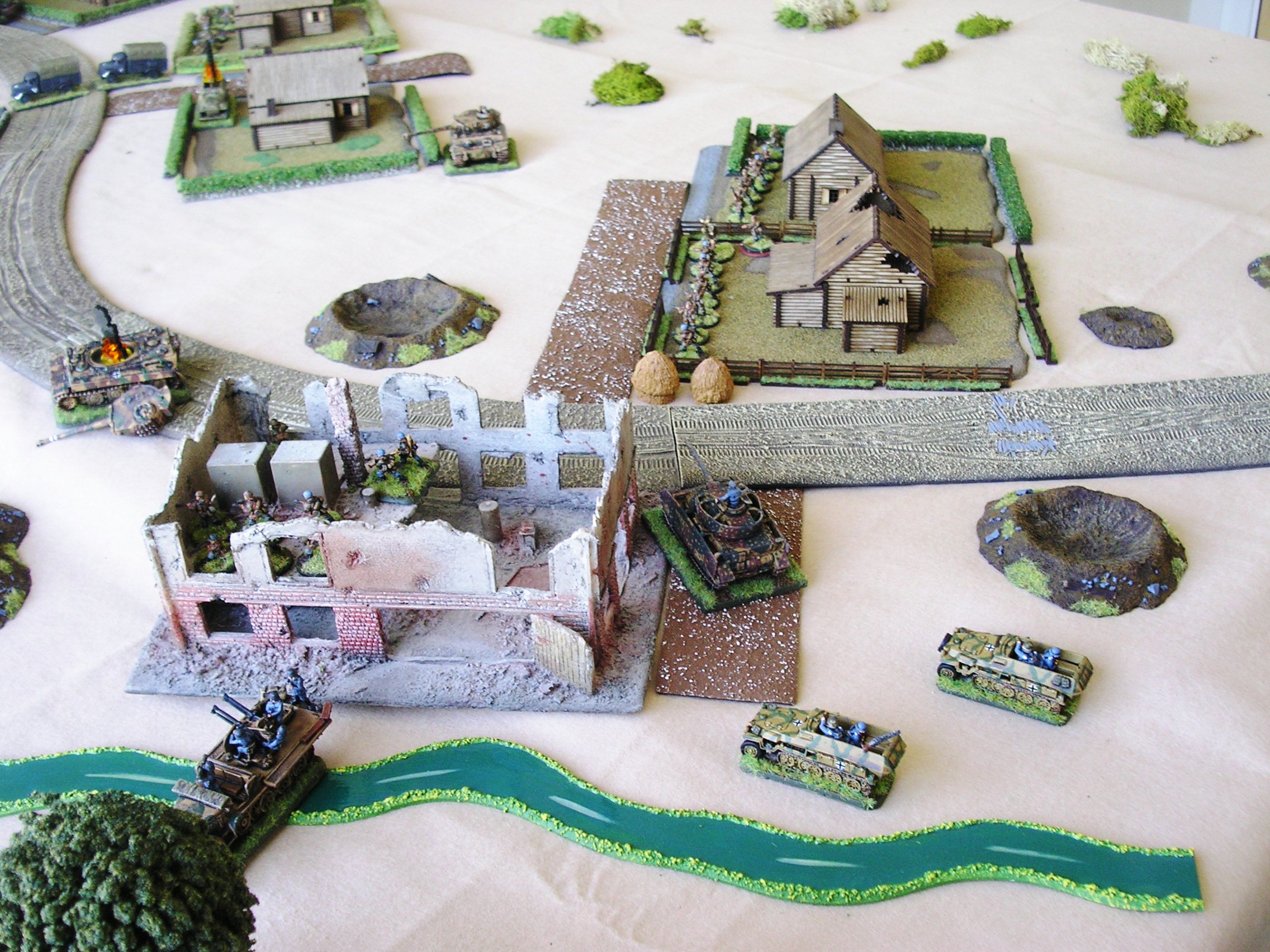 The German positions around the sawmill at the end of the game