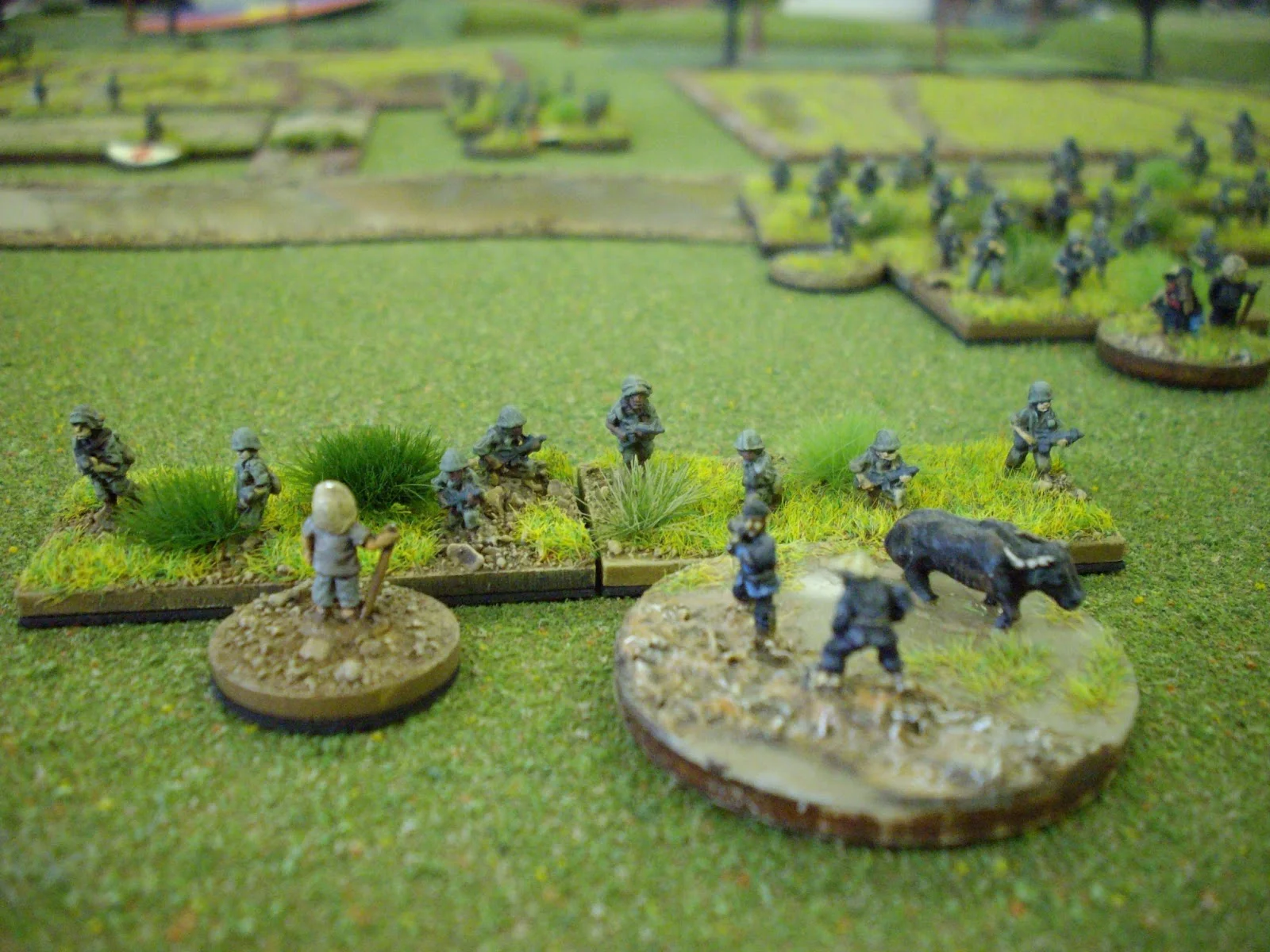 One squad from 1st Platoon escorting the civilians to an evacuation point to be sent off to a government hamlet.