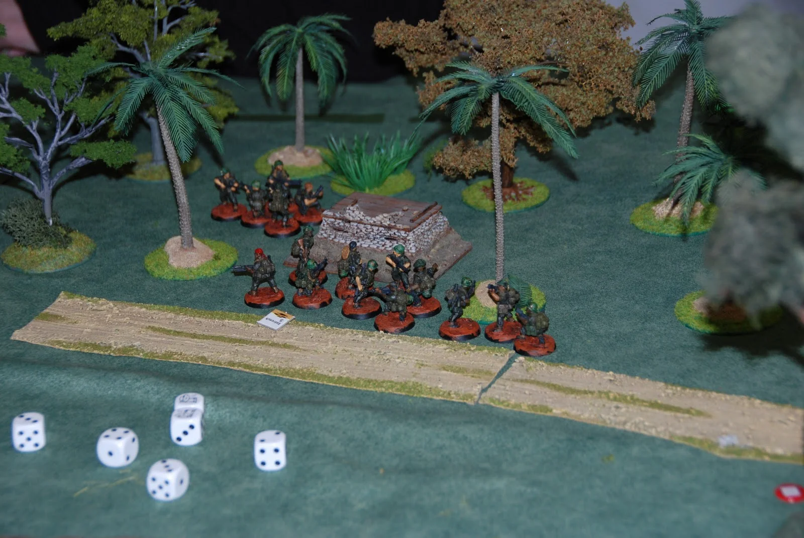 US counterattack and close assault