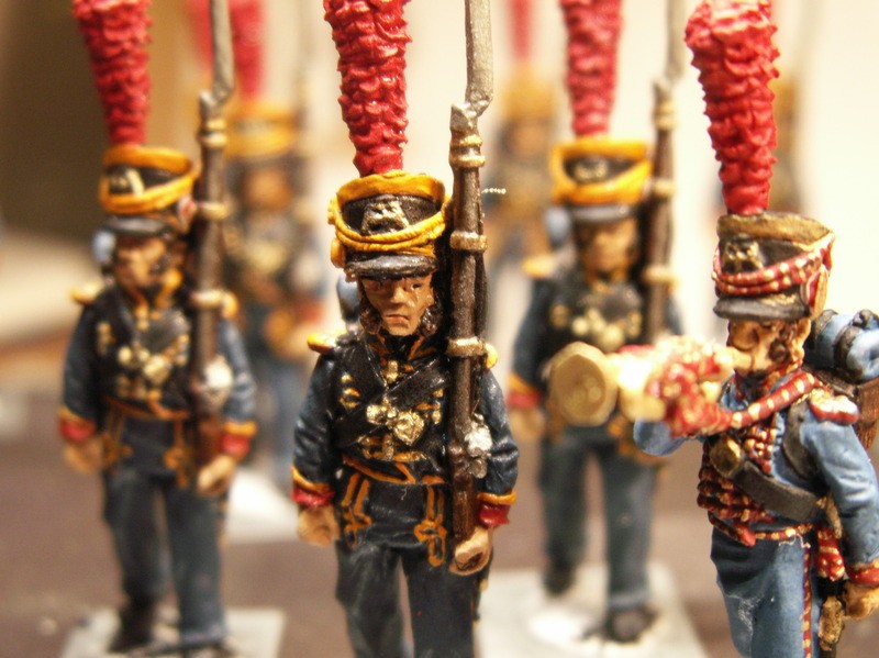 Some of WillieB's fifty 28mm newly-painted Marines de la Garde Imperiale:
