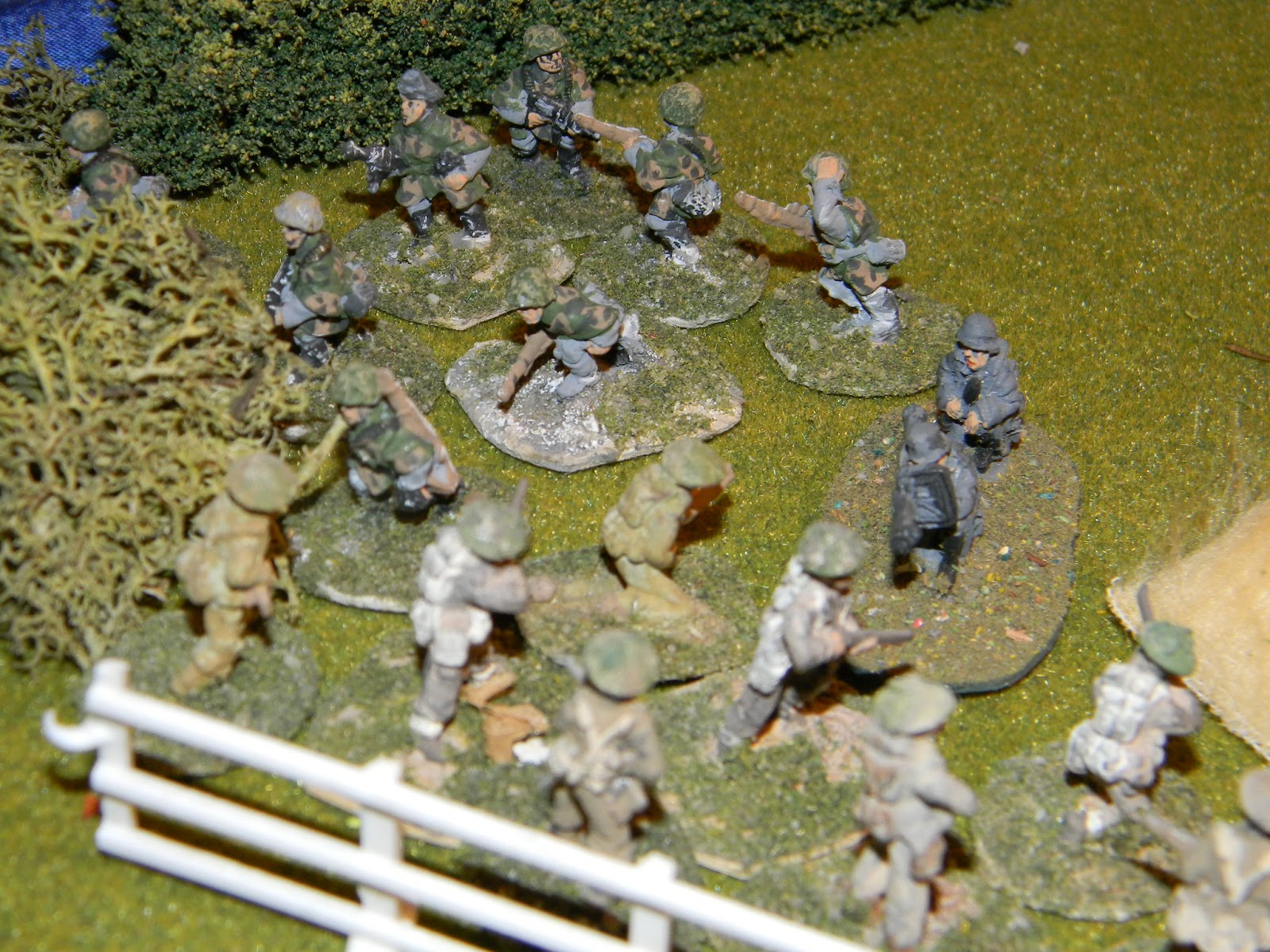 A section from the Windsors' 1st platoon close with the foremost German infantry.