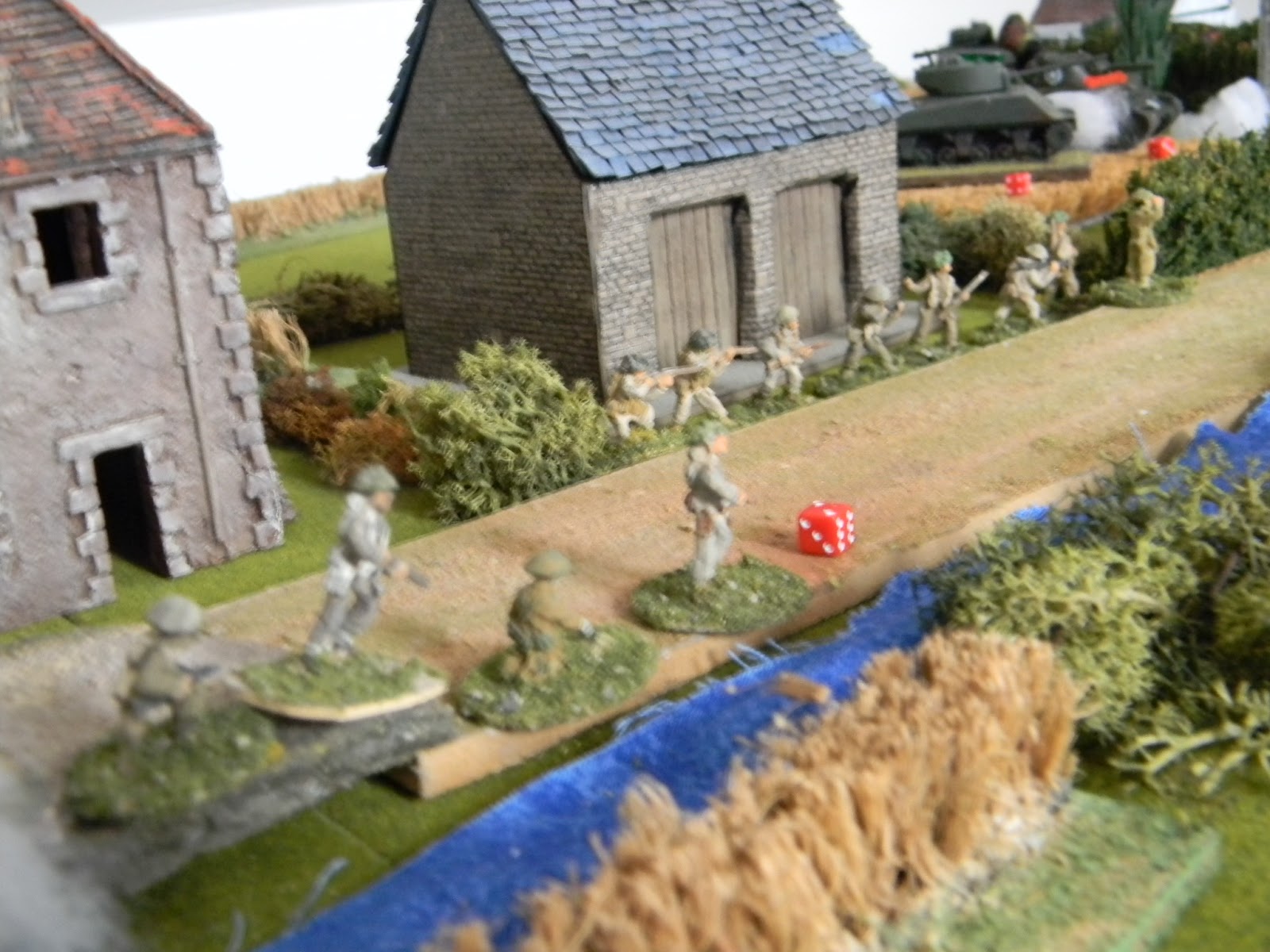 As a brave Lieutenant leads his men forward.