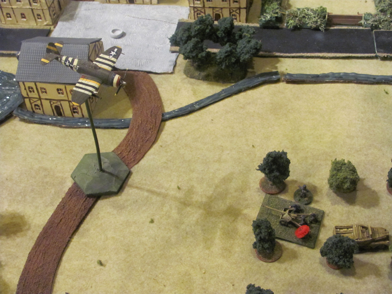 The Allied air force was not a meaningful factor in the game as they were unable to score hits on the German positions
