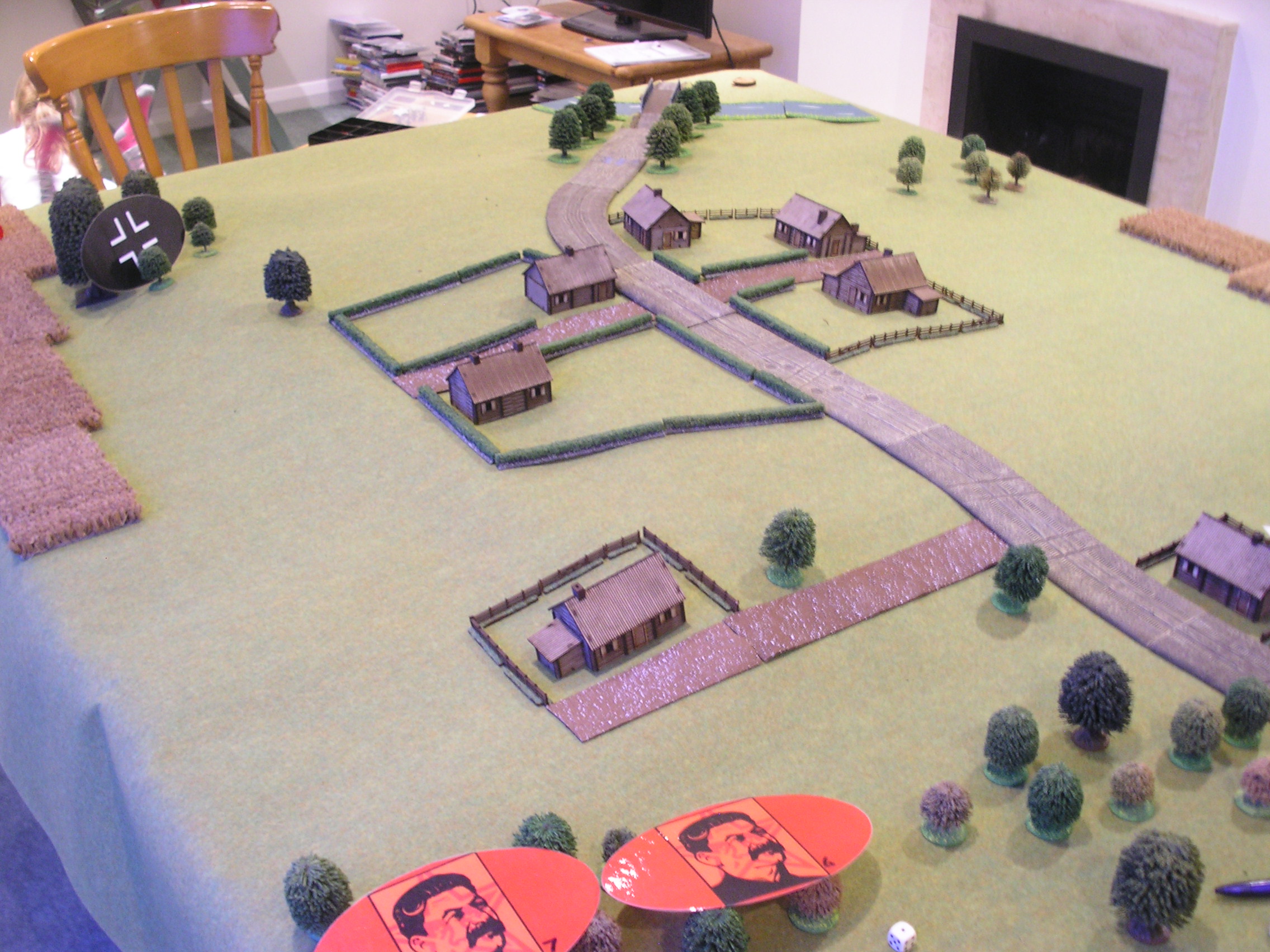 Ploschad and its bridge...but who's that lurking in the woods?