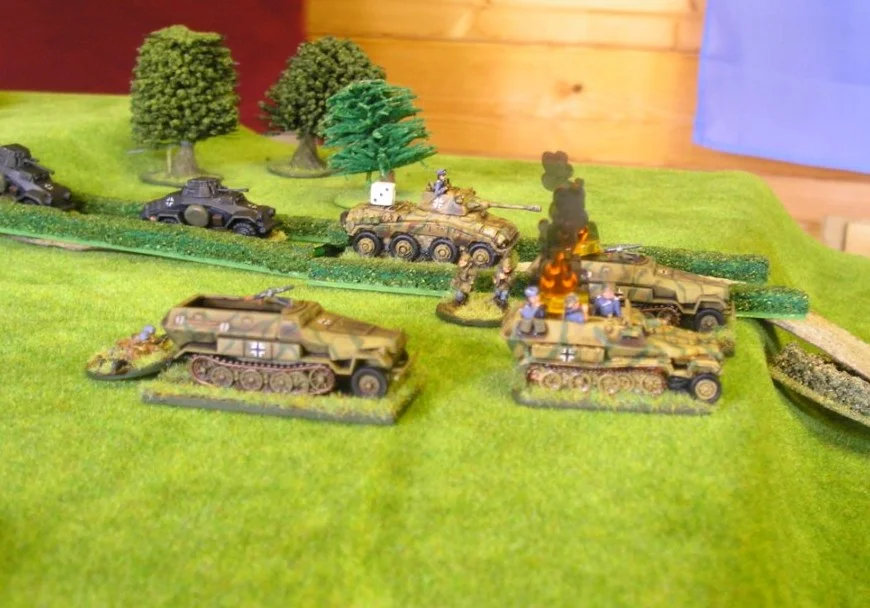 Picture 16: Not good for open-topped vehicles to be hit by artillery!