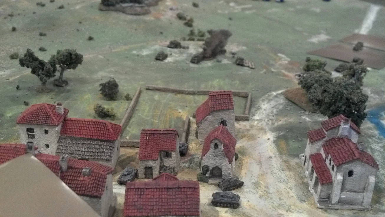 German 1st tanks take the village