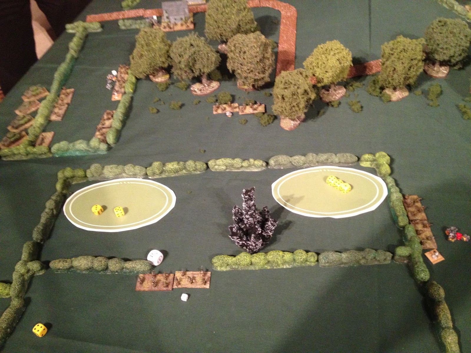 "Incoming!!!!" Several British units scatter from unhealthy quantities of incoming high explosive. 