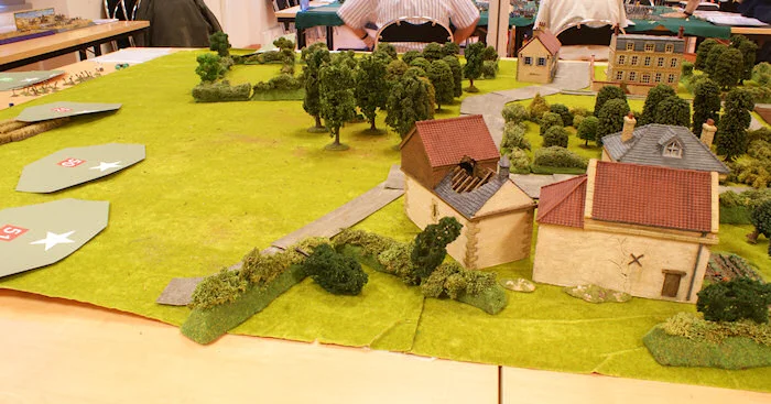 The British Blinds move in the open towards the farm