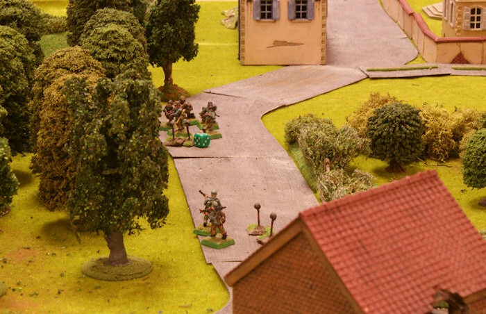 The German groups are forced to fall back, one is nearly wiped out.