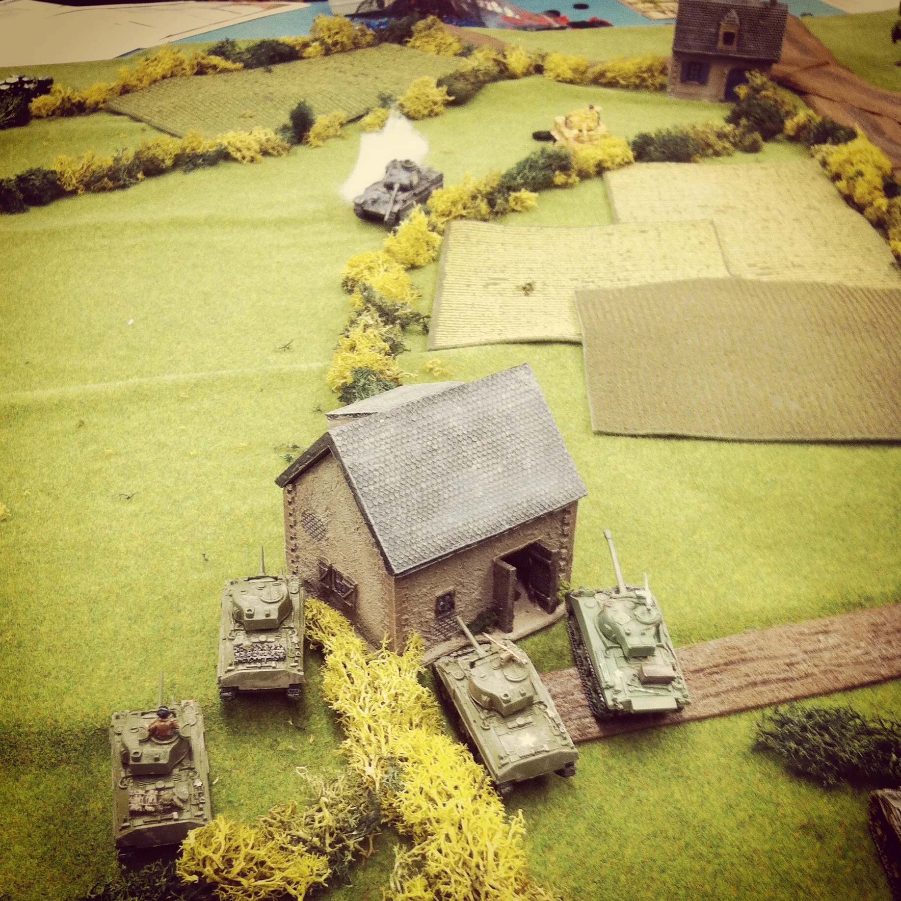Canadian and German tanks exchange fire to the southeast of Saint Lambert-Sur-Dives