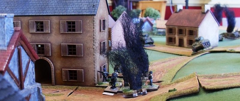  German infantry try to stem the advance of the Shermans 