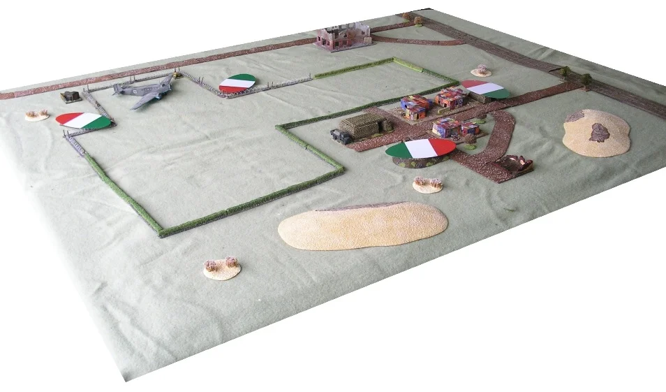 The table just before kick-off