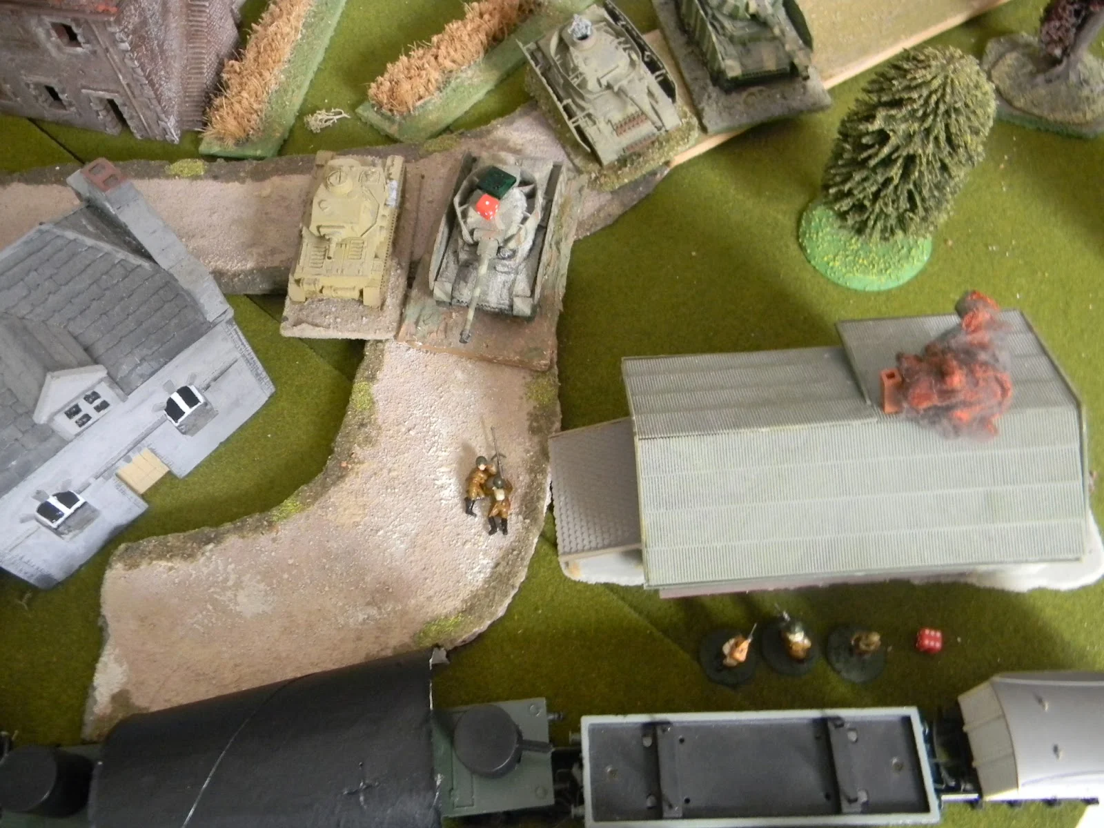 Meanwhile, German armour thrusts it way towards the railyards