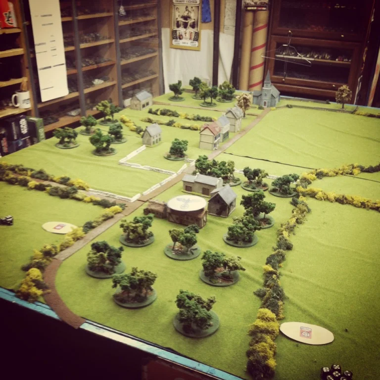 US infantry blinds move toward unsuspecting German defenders at a farm outside Vierville