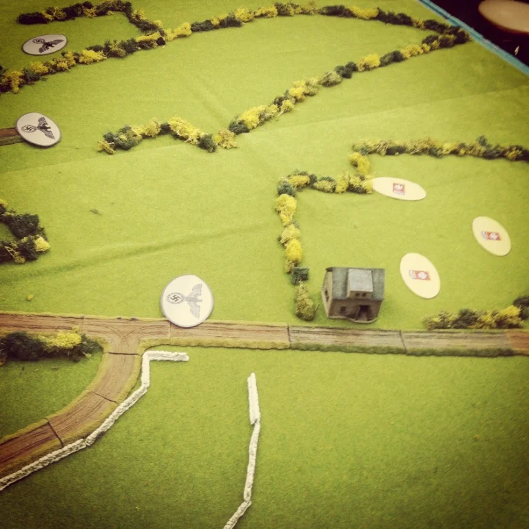 Initial deployment of Allied and Axis blinds in our Saturday evening IABSM scenario