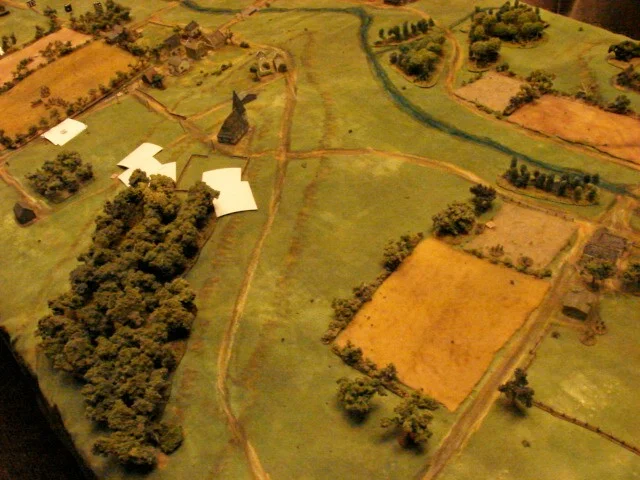 Overhead view of north corner