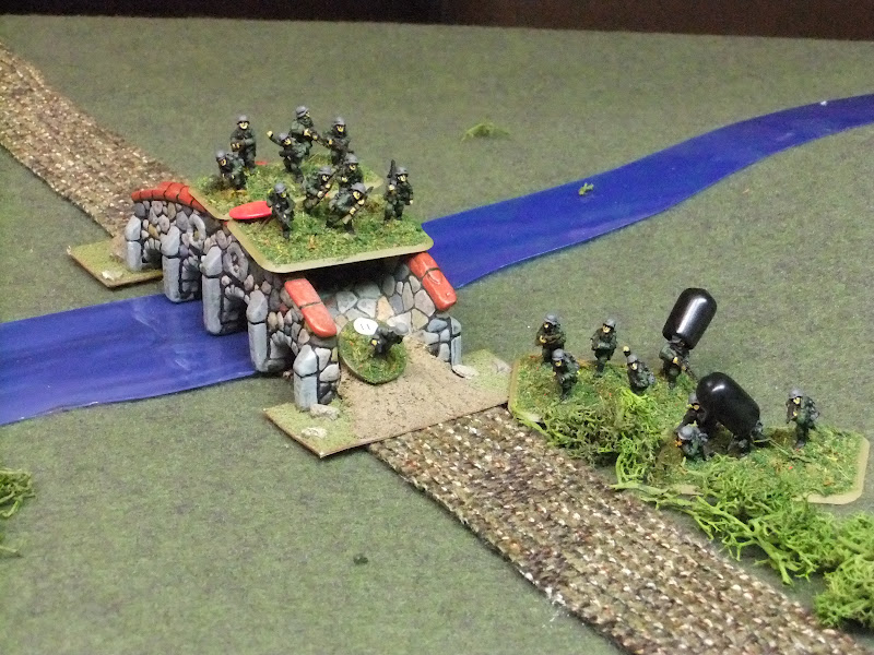 First platoon crosses the second bridge