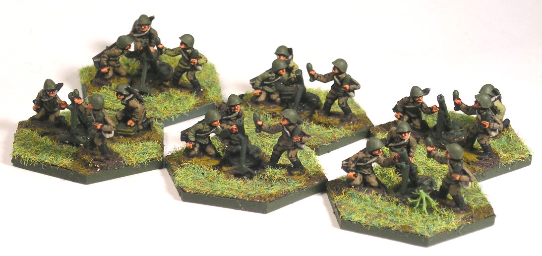 Two Mortar Vzvods (6 x 82mm Mortars)