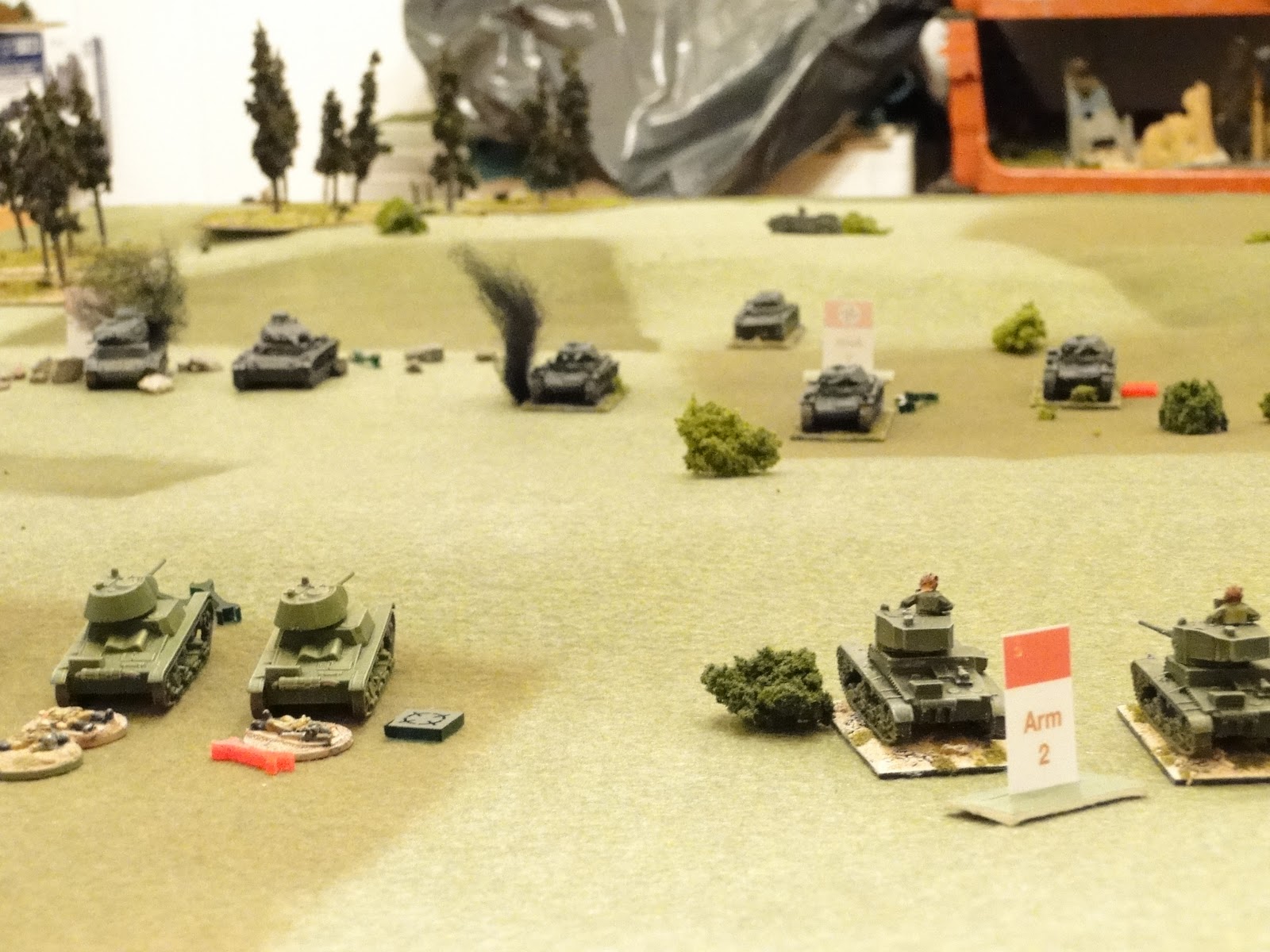 With the Russians in their superior position the armoured duel is going against the Germans.
