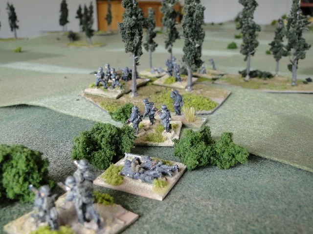Kampfgruppe 2 defending the woods