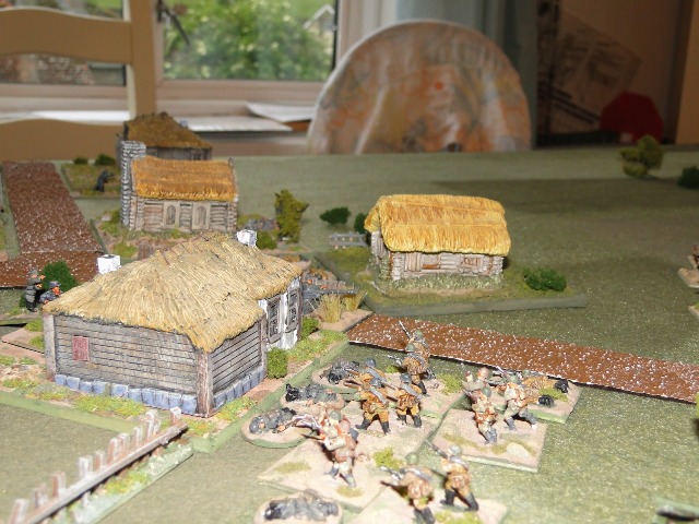 Sweeping away the defenders, they gain a foothold in the village