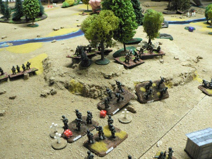 Despite their brave fighting the men of Zug III seems only to have minutes left before death comes ripping. On the other side of the river is an entire Russian rifle platoon still hidden as a blind. The iron cross will be sent to the widows.