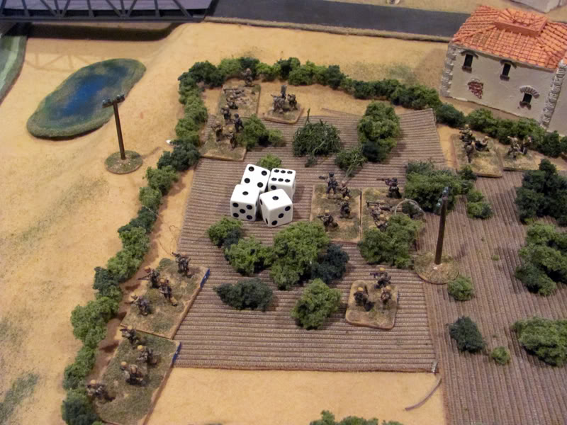 German Fallschirmjaegers on overwatch ready to stop any attempt to dash across the bridge