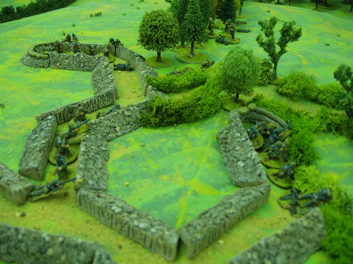 A weakened 13 Platoon cannot exploit. A squad counter attack led by the Leutnant fails to evict them. Stalemate.