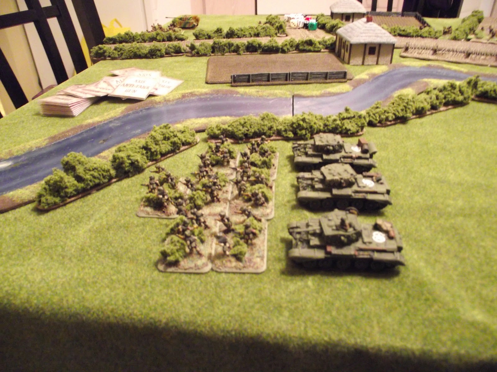  Allied casualties: three Cromwells and twenty-eight Paras (mostly to MG42 fire). 