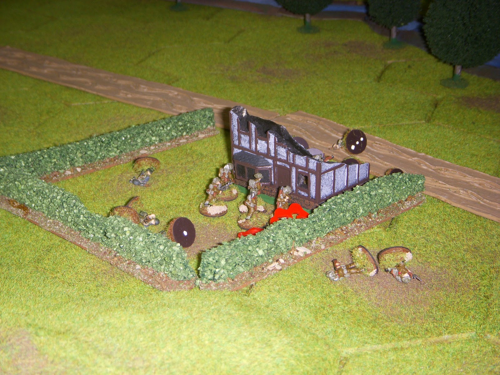  Then they captured the objective by the road to force the Germans to retreat. 