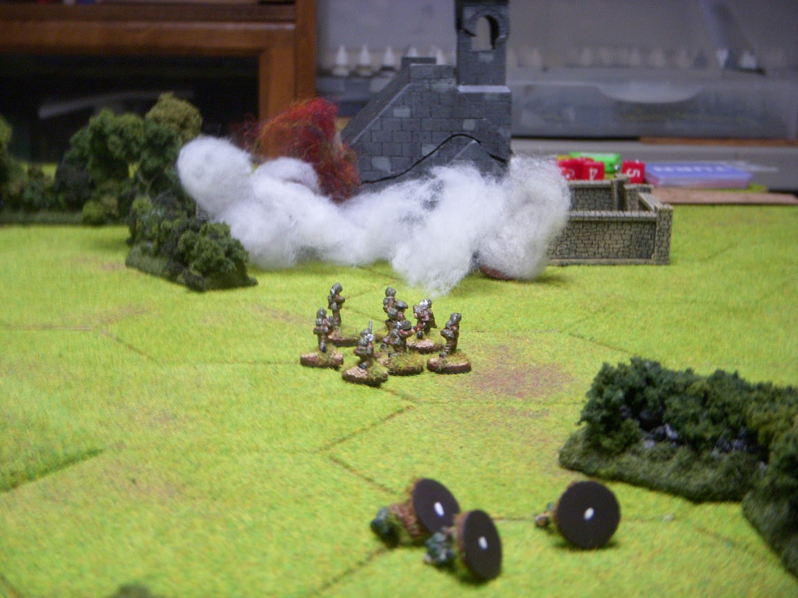 3rd platoon rushes the church under cover of artillery, smoke, and machinegun fire 