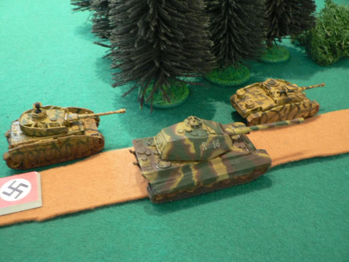 ...for the oncoming Panzer zug with a KING TIGER!