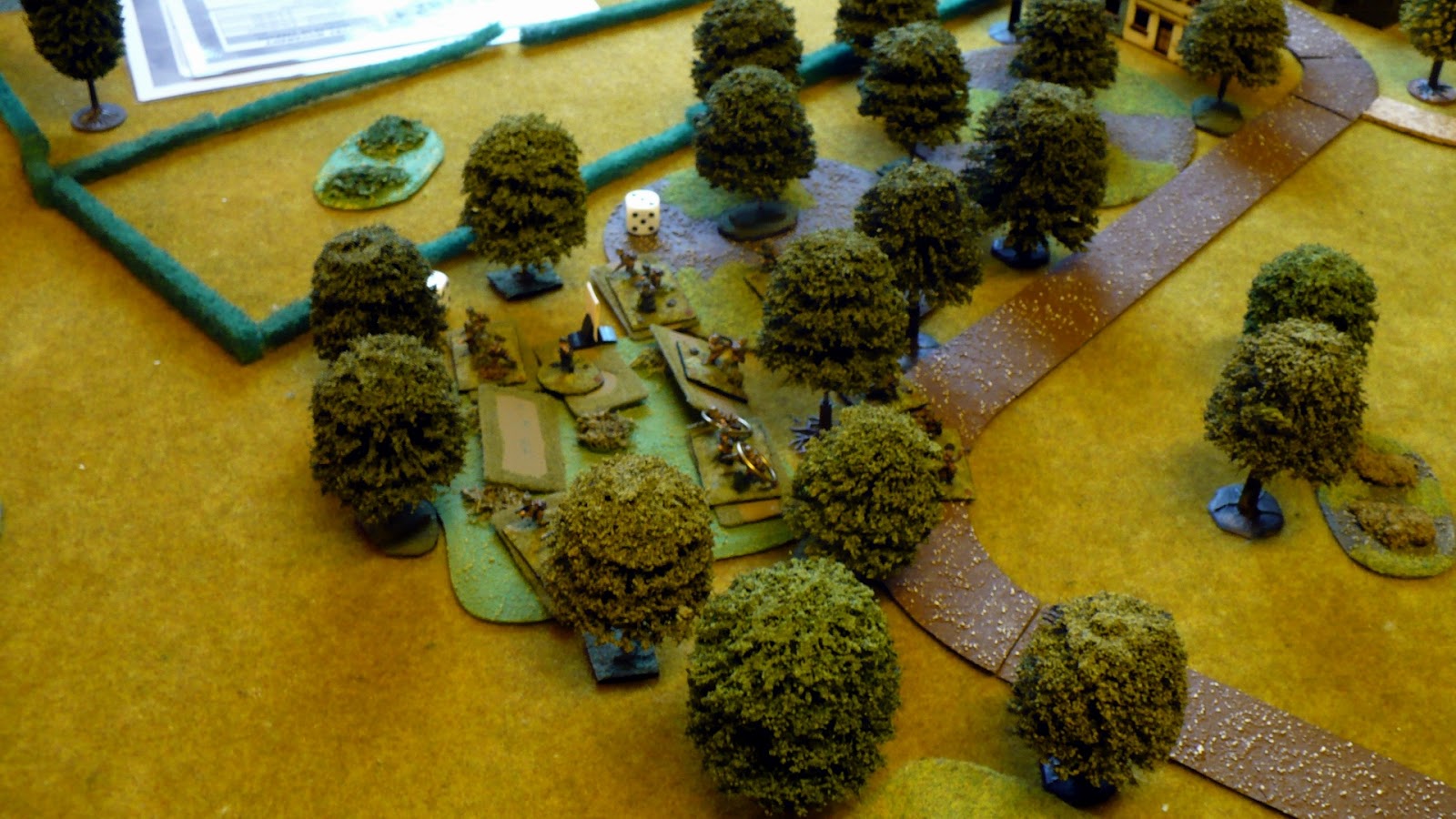 German Platoon deploys (note in depth as per Blinds)