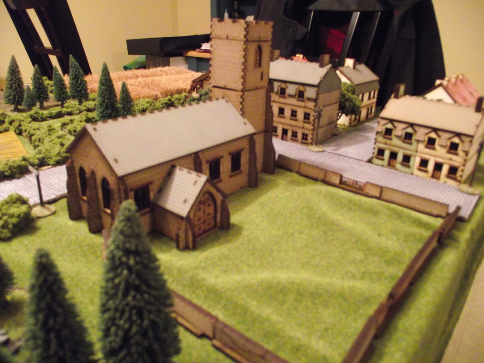   The Church is the center piece in the town (like most French towns). All the models are from 4-ground and they are EXCELLENT ! very easy to assemble and are just awesome. I cannot say much more than that. I bought them from J&amp;M miniatures.. who