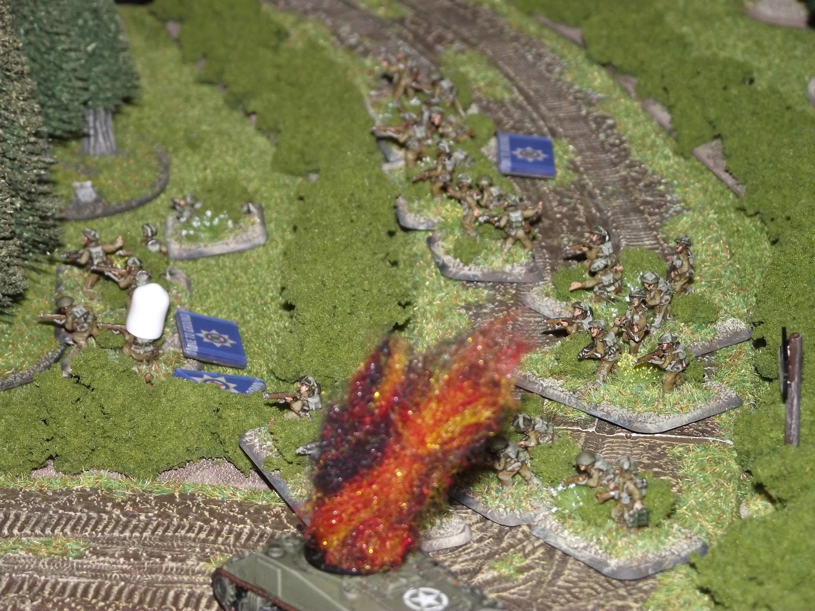   British start taking some major fire from the churchyard and the town  