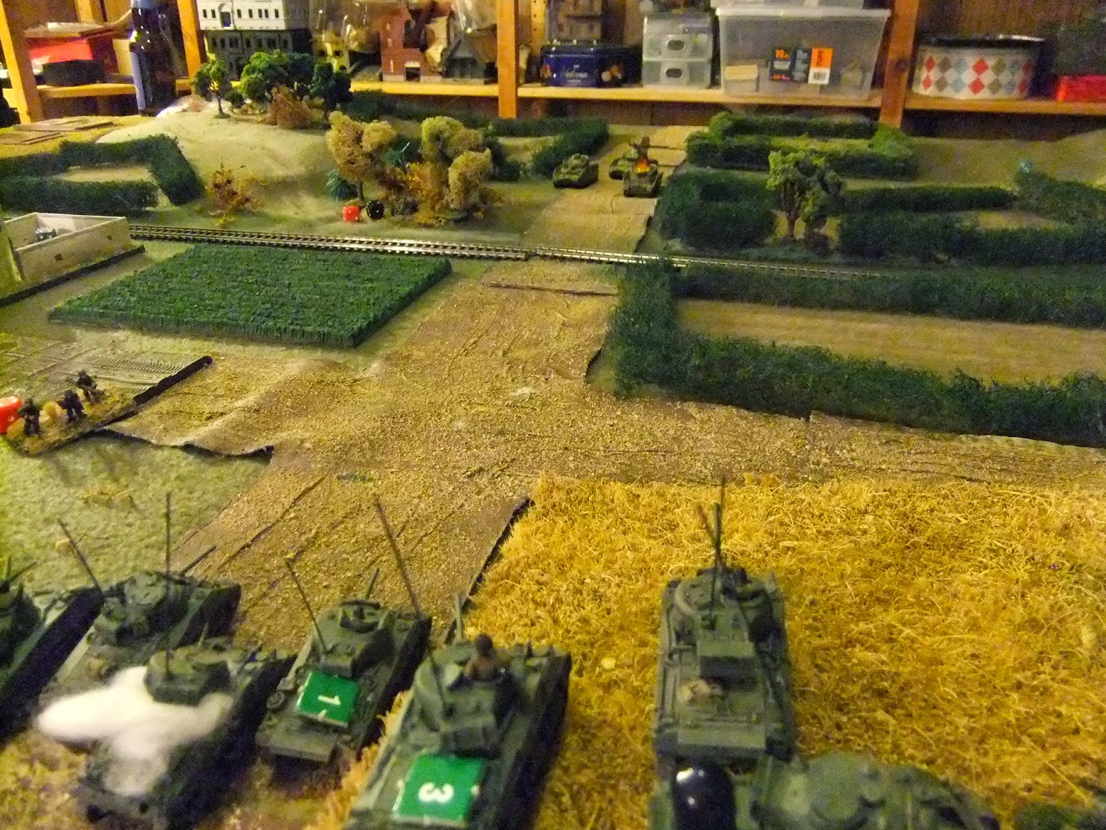 Tank duel, the number chits are identifying Big Men