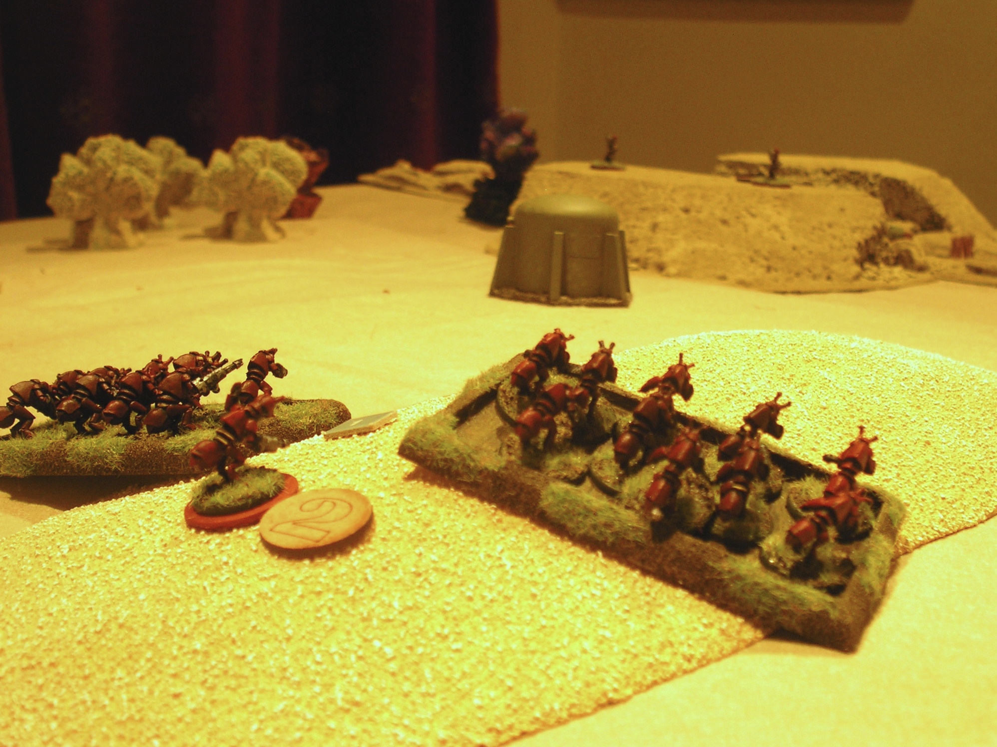 The Adult Bug platoon pin the garn down