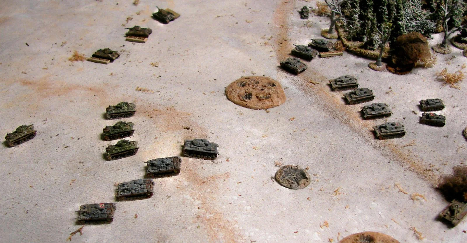 Panzers Move Around the Flank of the BT7s