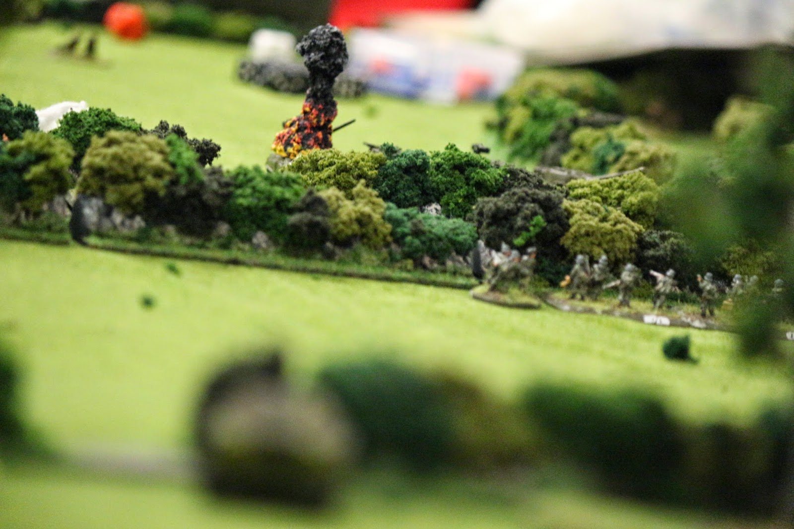 "Just to the right of that plume of smoke, Hans..."