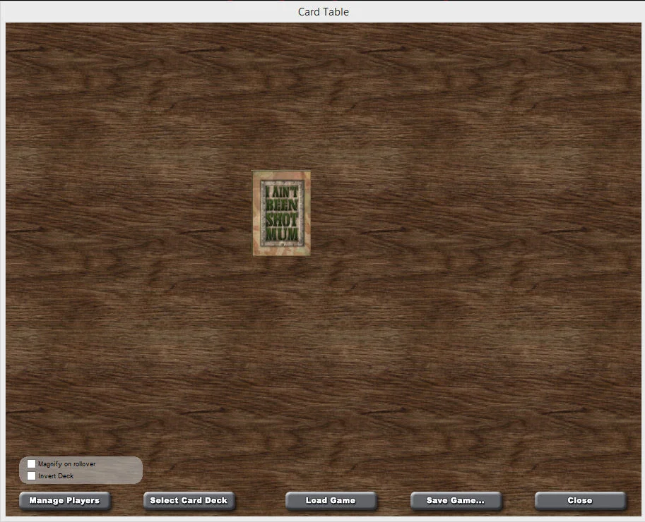 Oh yeah – BGE’s got it’s own card table
