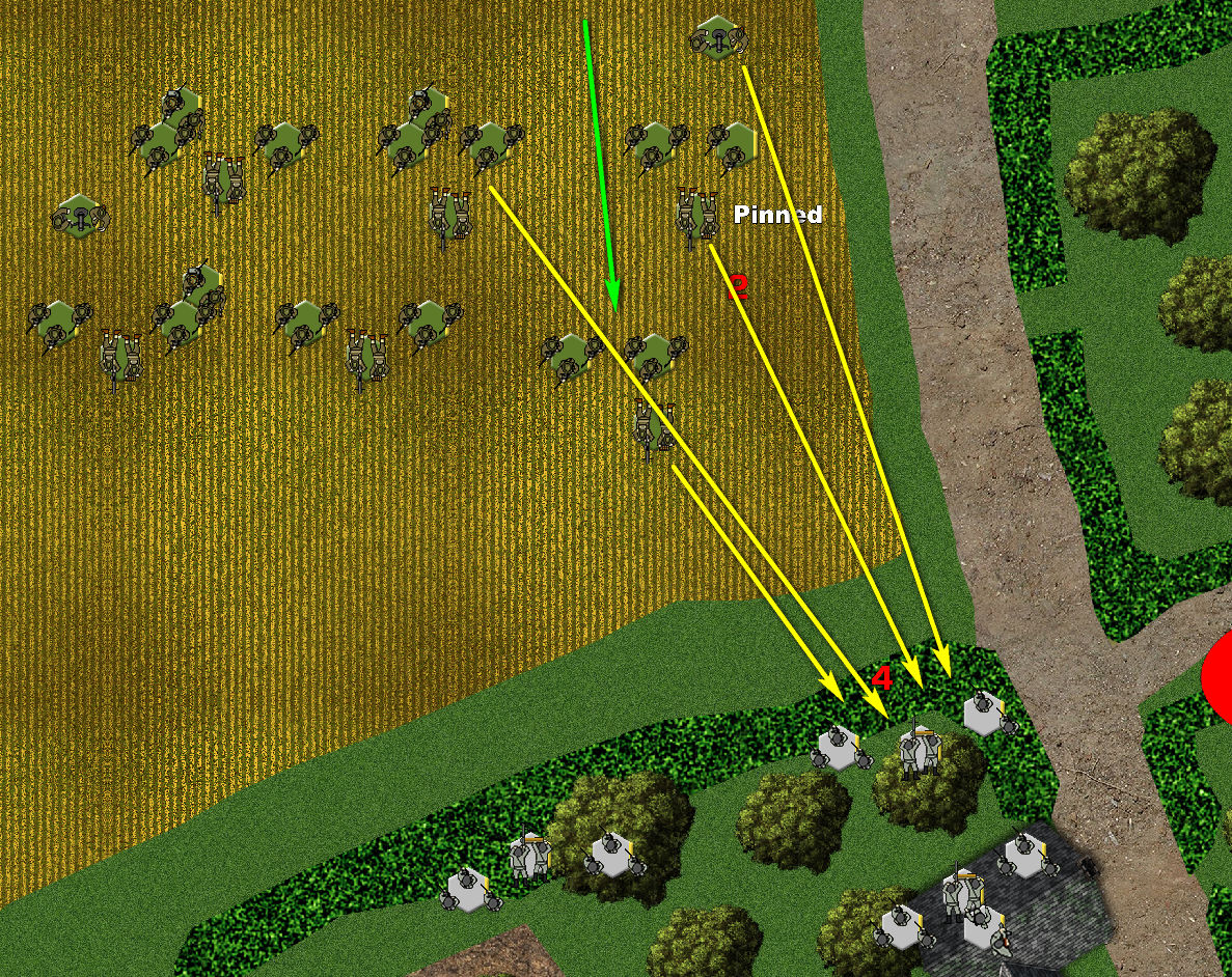 The British lay down suppressing fire