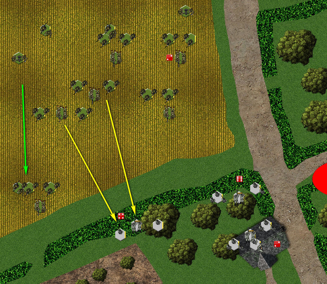 The British 1st Platoon takes its toll on the German defenders