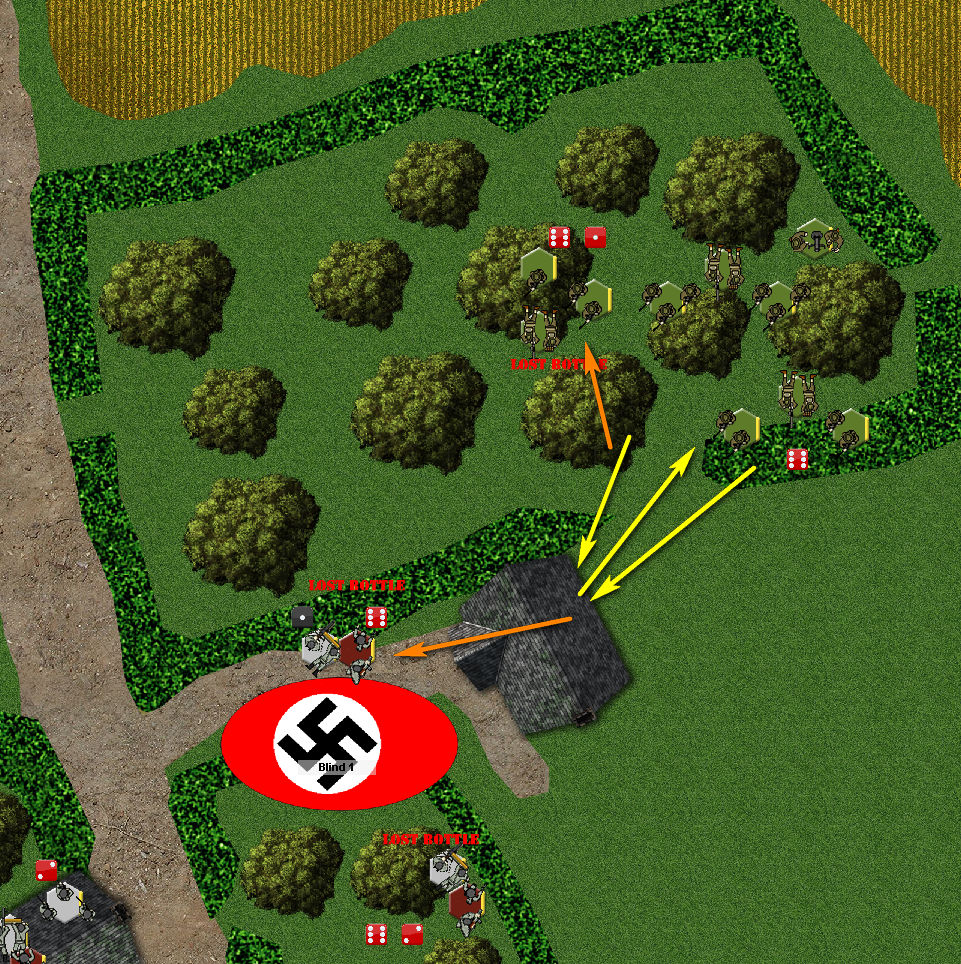 The German MMG retreats