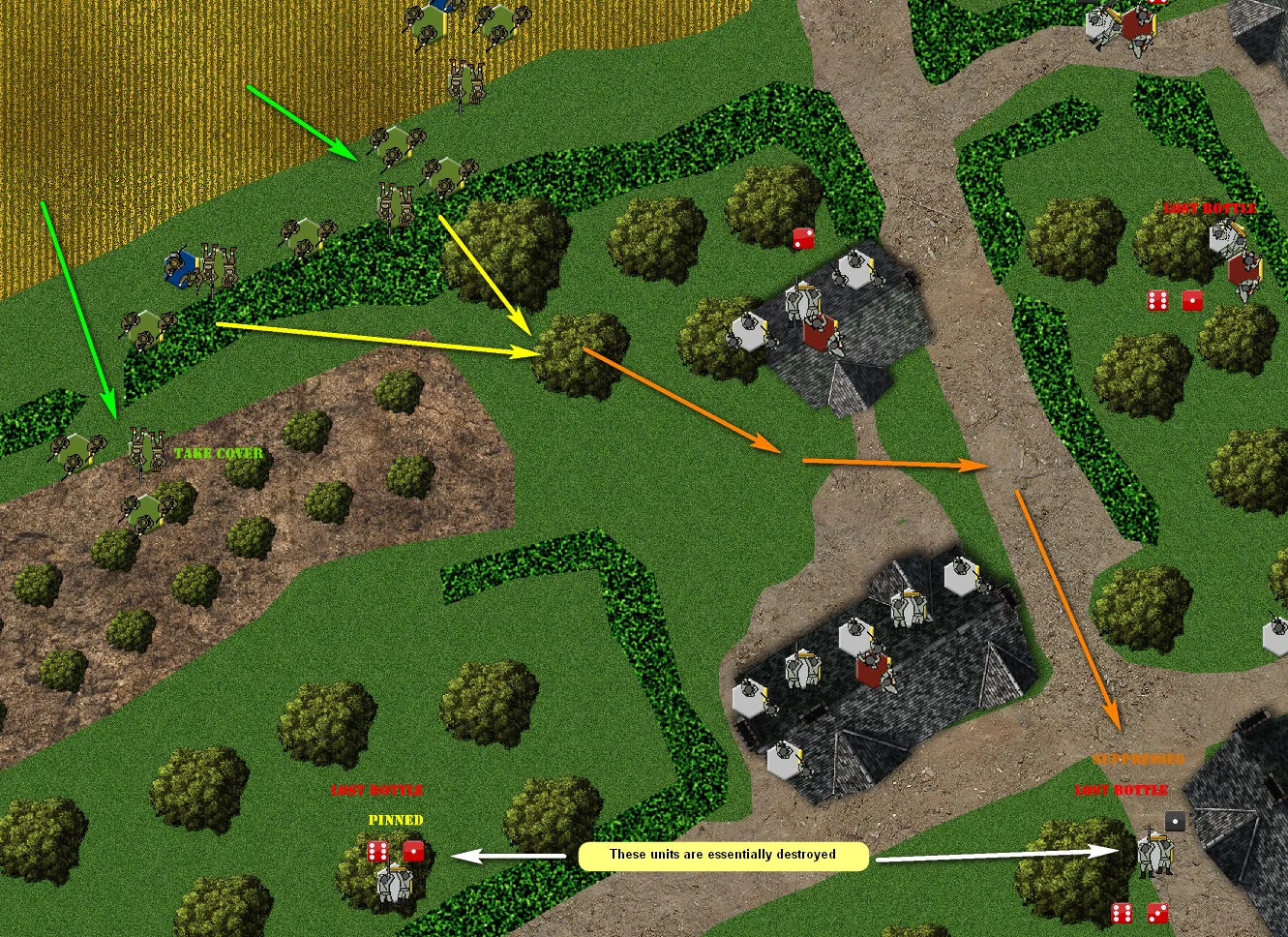 British 1st Platoon roll up the flank (could my genius plan be paying off?)