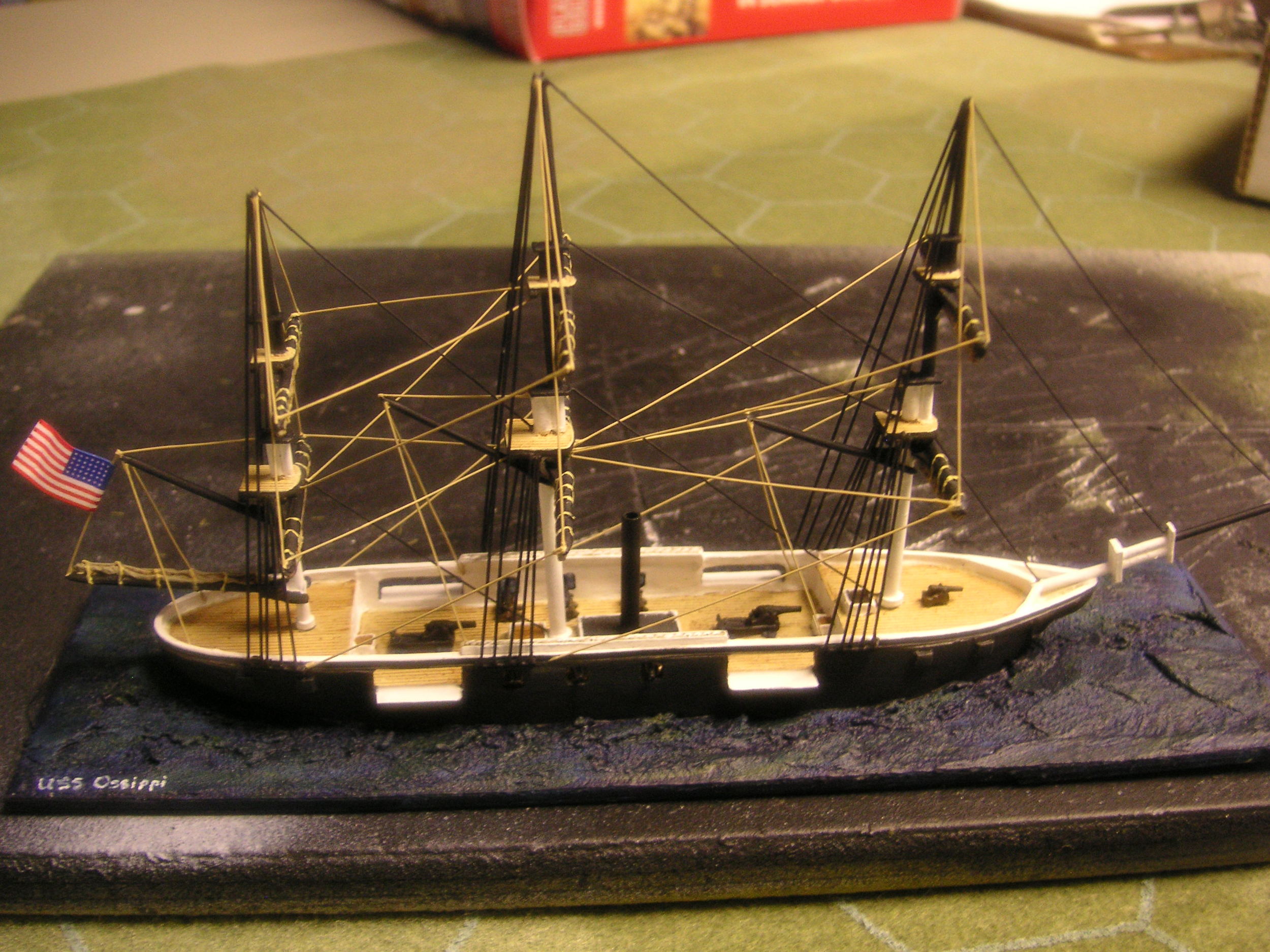 USS Ossippi in 1/600th scale